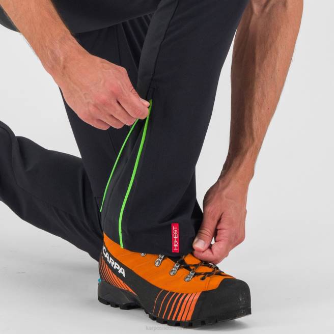 hijgen| Karpos Heren k-performance rotsklimbroek zwart/jasmijngroen HD6V502