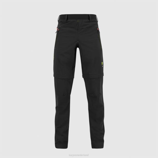 hijgen| Karpos Heren tre cime afritsbare broek zwart/jasmijngroen HD6V611