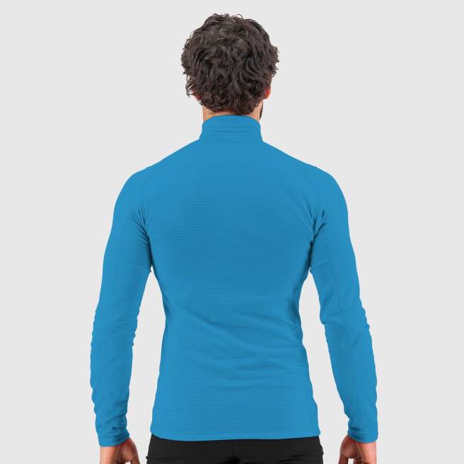 capuchon| Karpos Heren Croda lichte halve ritssluiting blauw juweel HD6V277