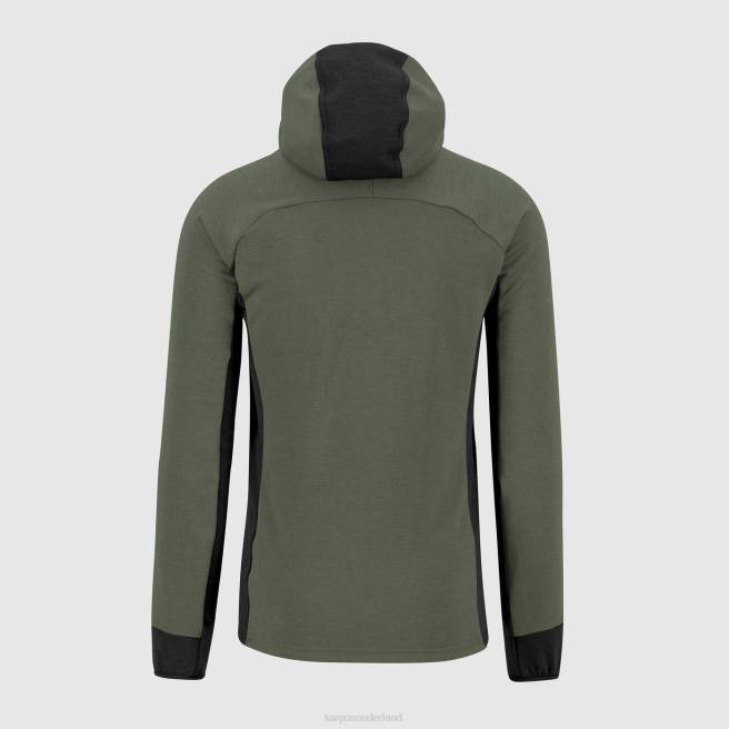 capuchon| Karpos Heren mezzodi hoodiefleece tijm/zwart zand HD6V206