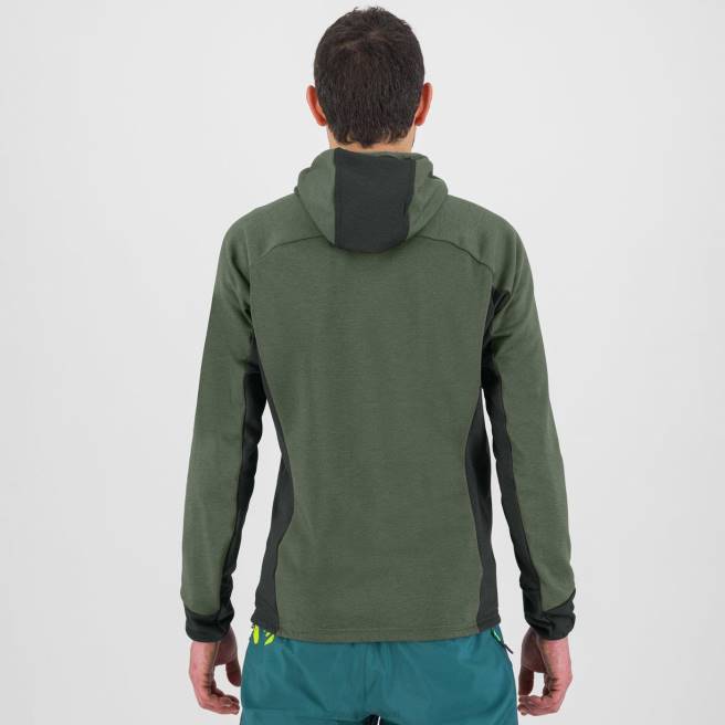 capuchon| Karpos Heren mezzodi hoodiefleece tijm/zwart zand HD6V206