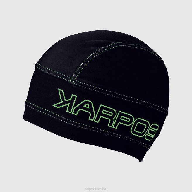 hoofddeksel| Karpos Heren alagna kap zwart groen fluo HD6V740