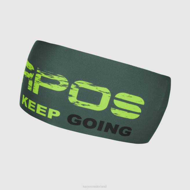 hoofddeksel| Karpos Heren pelmetto hoofdband donker leisteen/limoengroen/zwart HD6V858