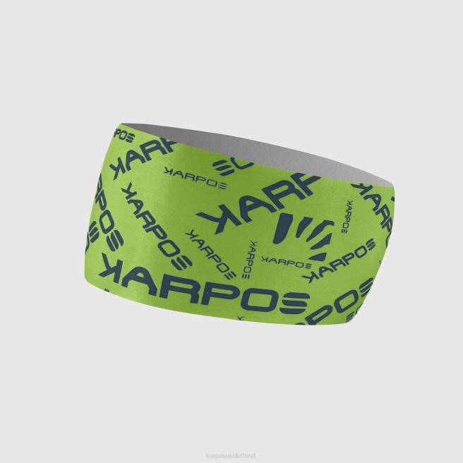hoofddeksel| Karpos Heren pelmo hoofdband groene flits/middernacht HD6V830