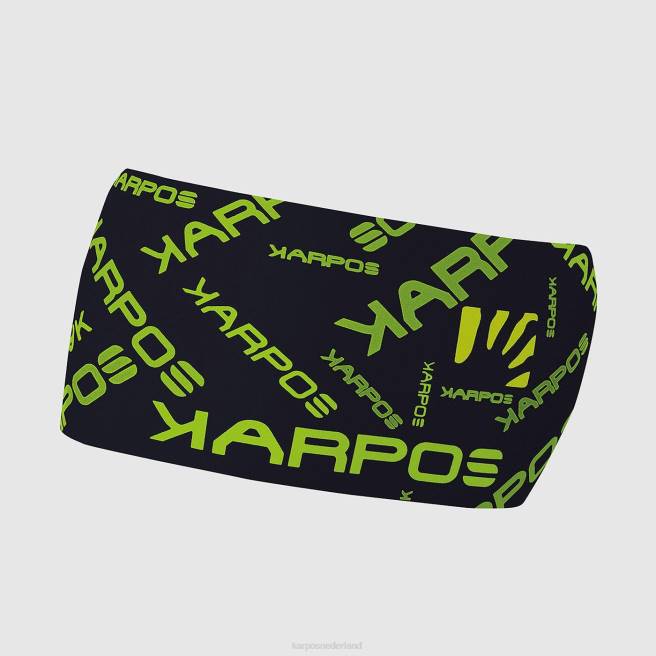 hoofddeksel| Karpos Heren pelmo hoofdband zwart limoengroen HD6V825