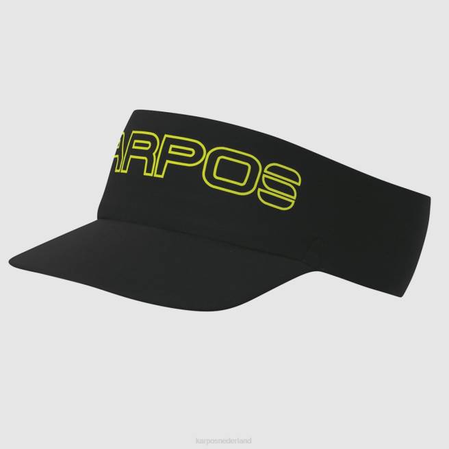 hoofddeksel| Karpos Heren ronpe vizier zwart geel fluo HD6V767