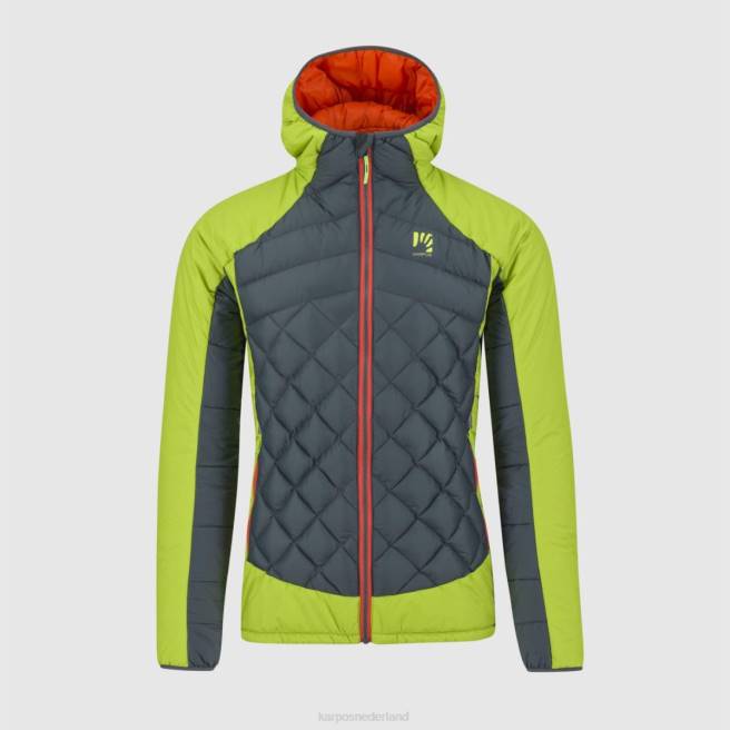 jas| Karpos Heren Lastei active plus jas donker leisteen/limoengroen HD6V70