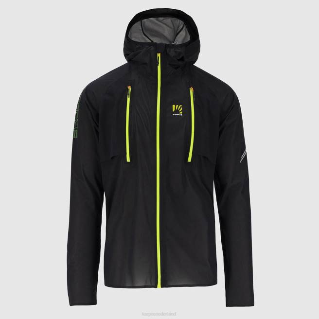 jas| Karpos Heren lavaredo regenjas zwart/groen fluo HD6V65