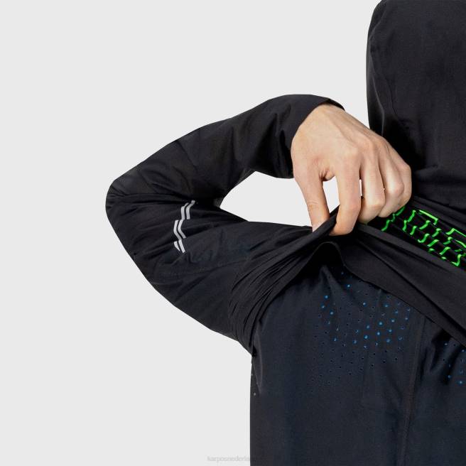 jas| Karpos Heren lavaredo regenjas zwart/groen fluo HD6V65