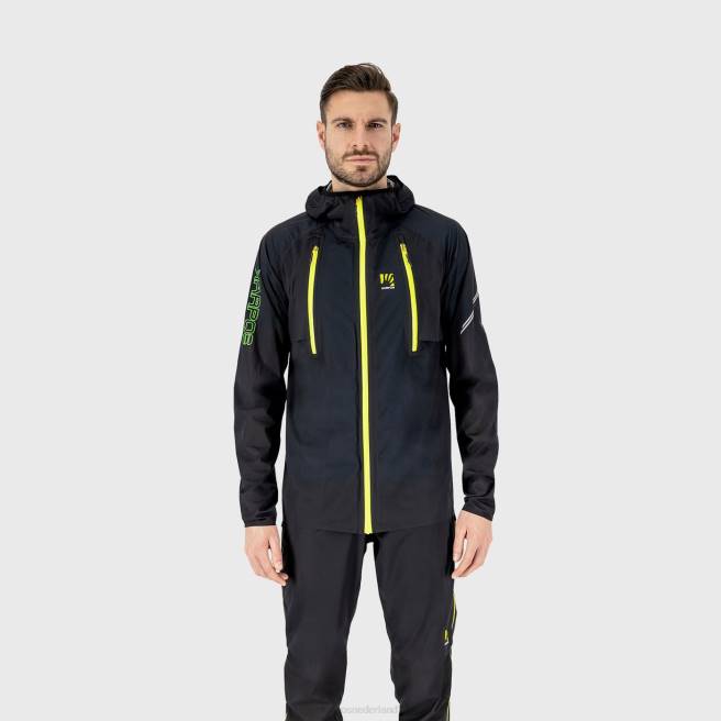 jas| Karpos Heren lavaredo regenjas zwart/groen fluo HD6V65