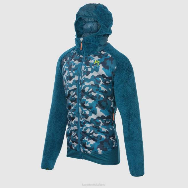 jas| Karpos Heren slim marmarole jasje camouflage Marokkaans blauw HD6V102