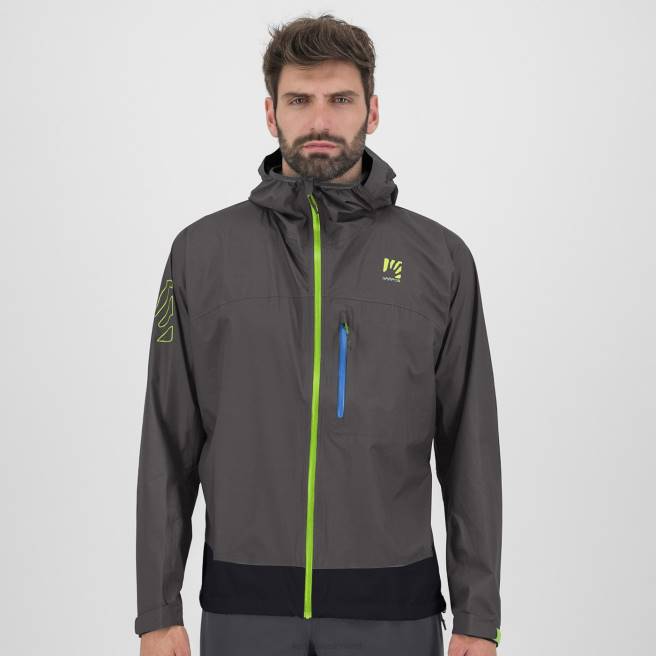 jas| Karpos Heren veel regenjas donkergrijs/zwart HD6V100