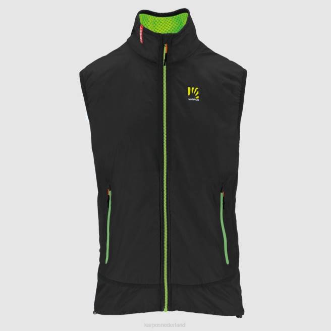 vest| Karpos Heren k-performance hybride vest zwart/jasmijngroen HD6V128