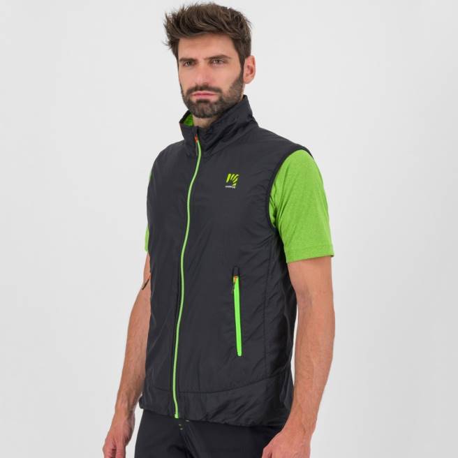 vest| Karpos Heren k-performance hybride vest zwart/jasmijngroen HD6V128