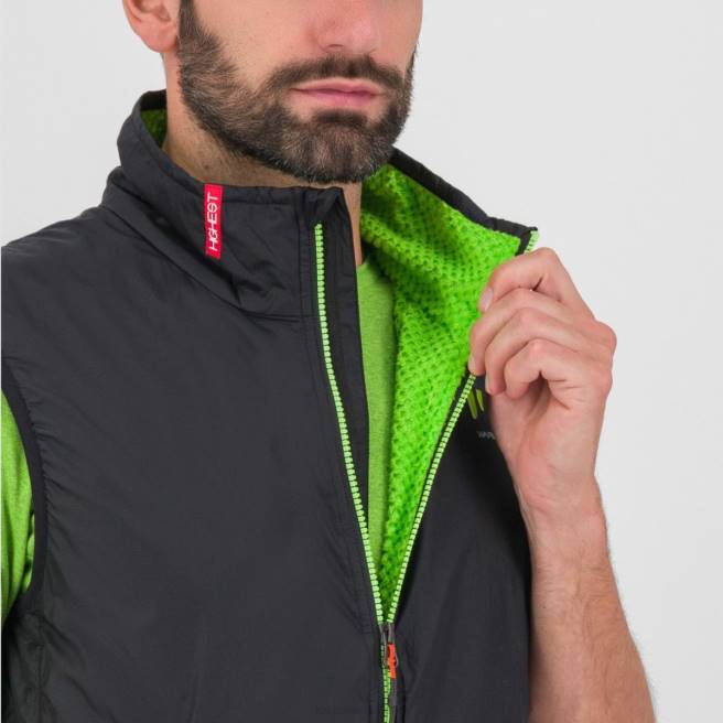 vest| Karpos Heren k-performance hybride vest zwart/jasmijngroen HD6V128