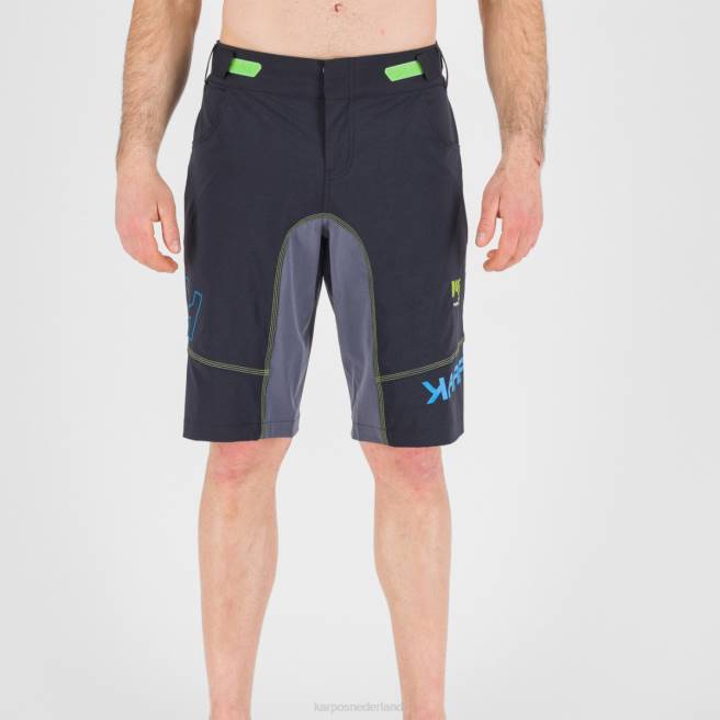 kort| Karpos Heren ballistische evo-shorts zwart/ombre blauw/groen fluo HD6V674