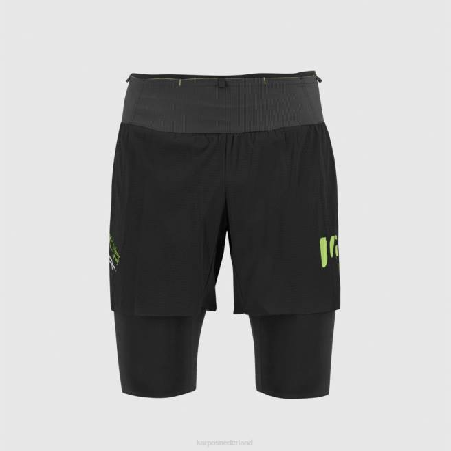 kort| Karpos Heren cengia kort zwart/jasmijngroen HD6V637