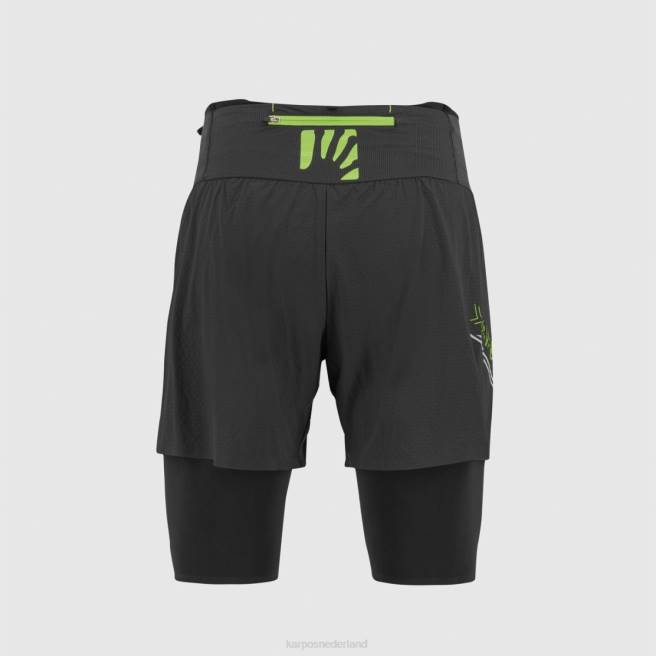 kort| Karpos Heren cengia kort zwart/jasmijngroen HD6V637