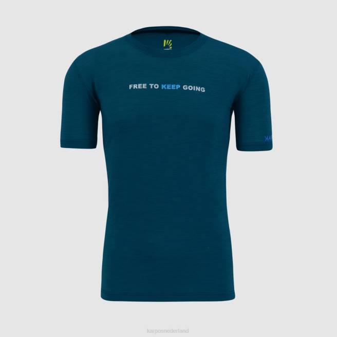 T-shirt| Karpos Heren Coppolo merino t-shirt Gibraltar zee HD6V330