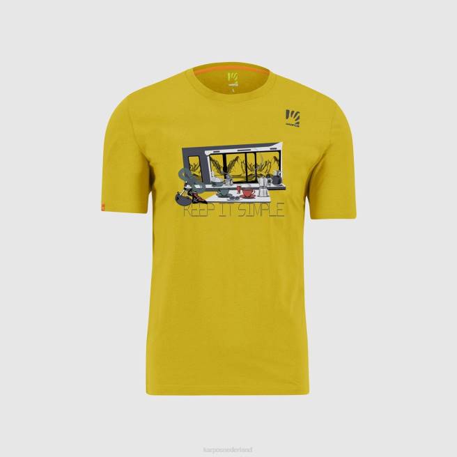 T-shirt| Karpos Heren anemoon t-shirt citroen kerrie HD6V413