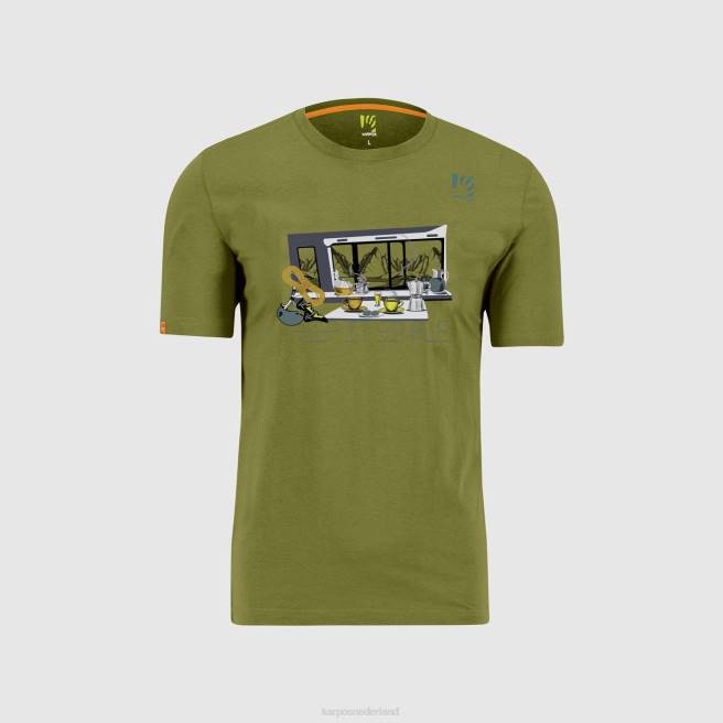 T-shirt| Karpos Heren anemoon t-shirt guacemole HD6V409