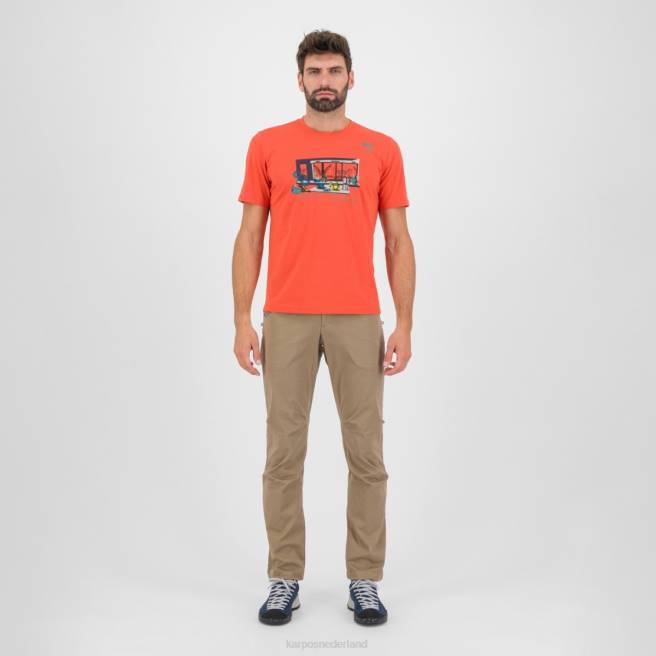 T-shirt| Karpos Heren anemoon t-shirt paprika HD6V412