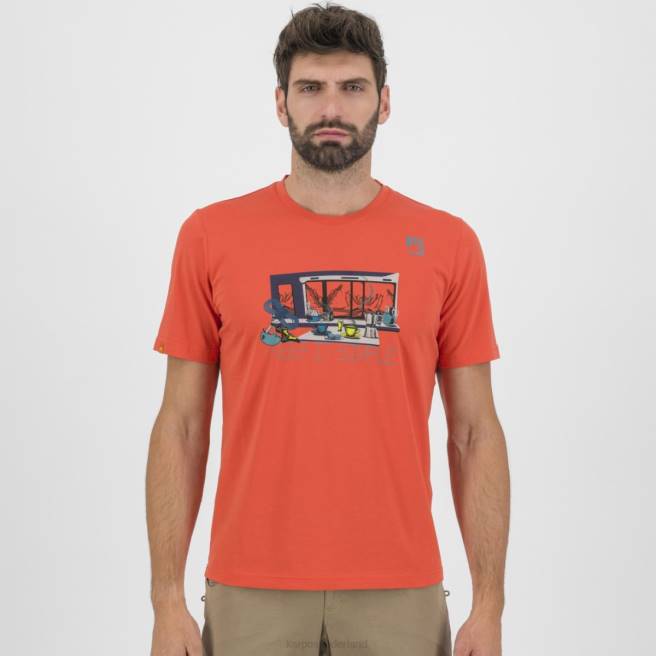 T-shirt| Karpos Heren anemoon t-shirt paprika HD6V412