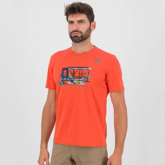 T-shirt| Karpos Heren anemoon t-shirt paprika HD6V412