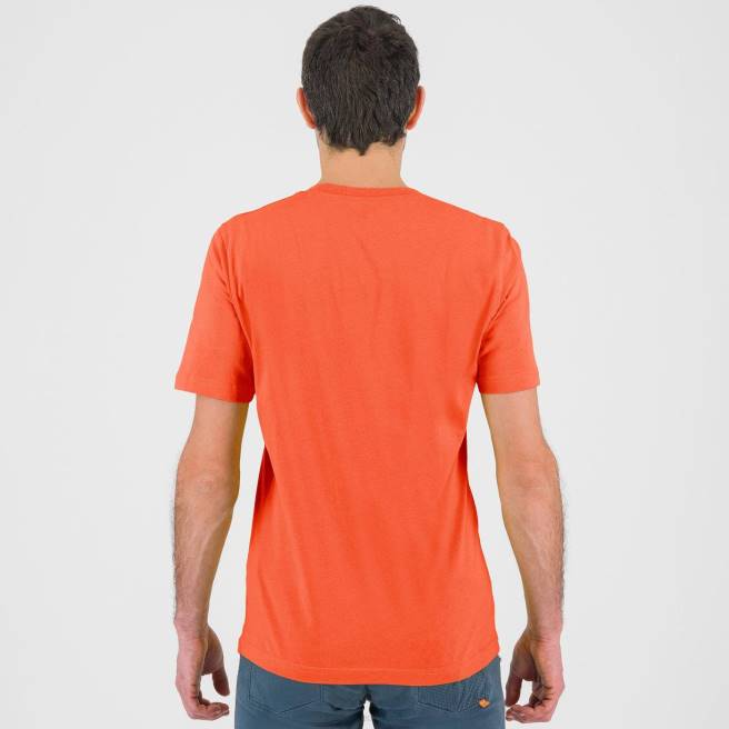 T-shirt| Karpos Heren anemoon t-shirt pittige sinaasappel HD6V416