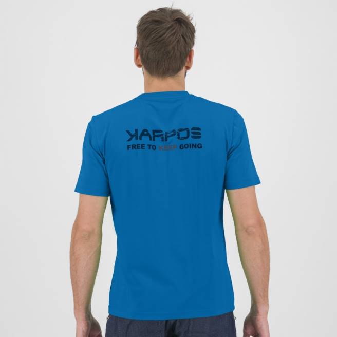 T-shirt| Karpos Heren astro-alpino-shirt indigo vlaggetjes HD6V420