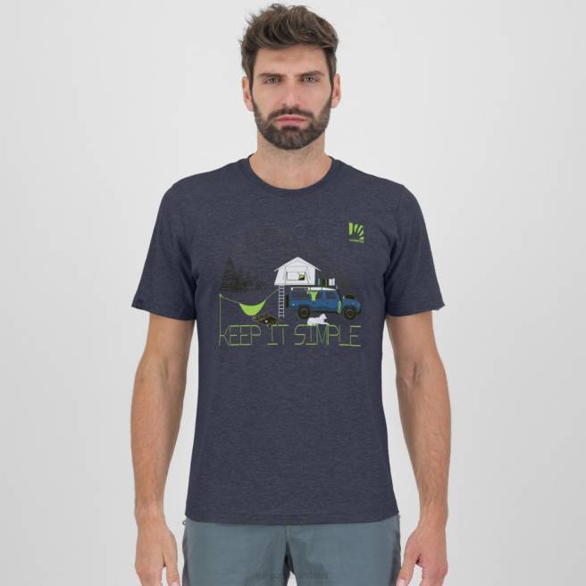 T-shirt| Karpos Heren genzianella t-shirt ombre blauw HD6V423