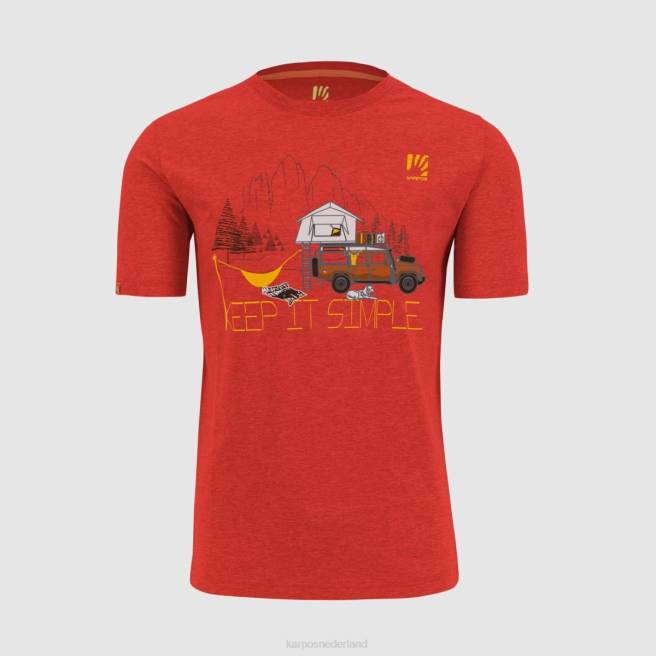 T-shirt| Karpos Heren genzianella t-shirt paprika HD6V424