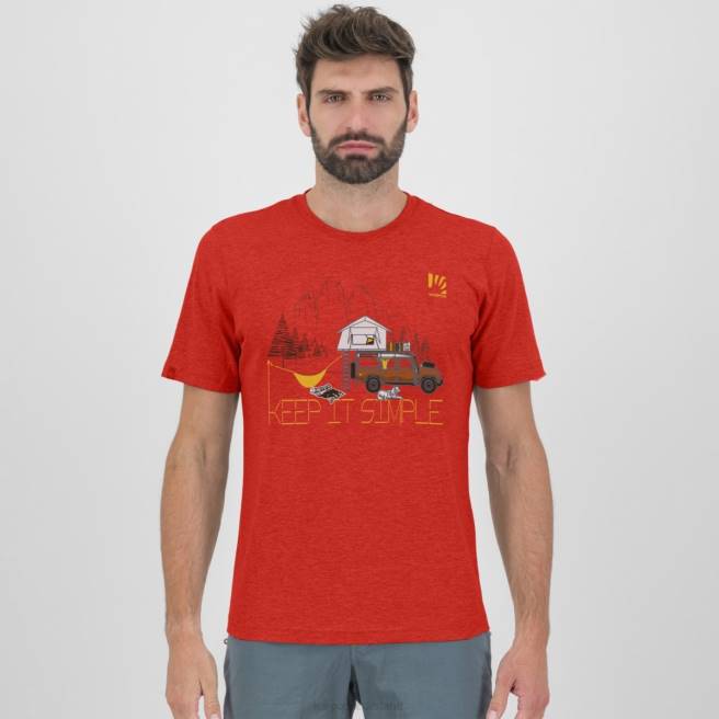 T-shirt| Karpos Heren genzianella t-shirt paprika HD6V424