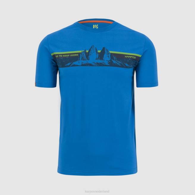 T-shirt| Karpos Heren giglio t-shirt indigo vlaggetjes HD6V427