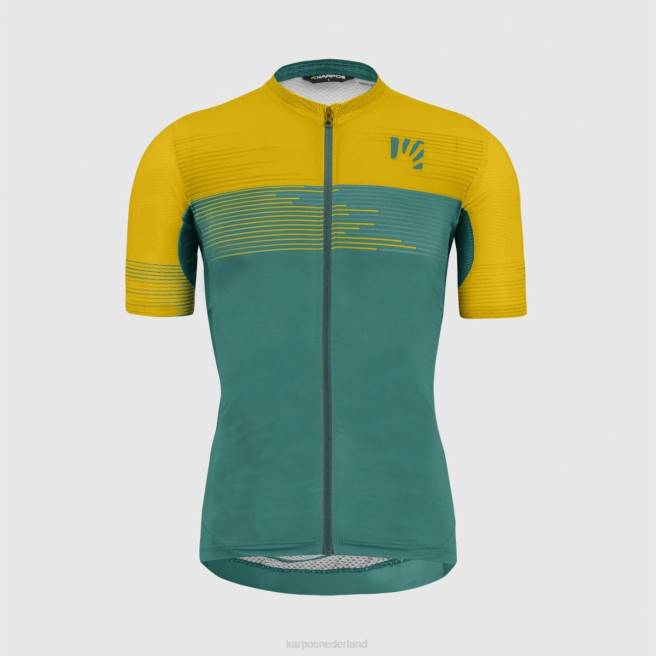 T-shirt| Karpos Heren groene vuurtrui Noord-Atlantische Oceaan/citroencurry/dar HD6V311