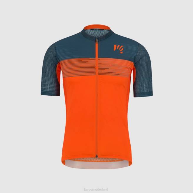 T-shirt| Karpos Heren groene vuurtrui mandarijn t/de ruimte HD6V315