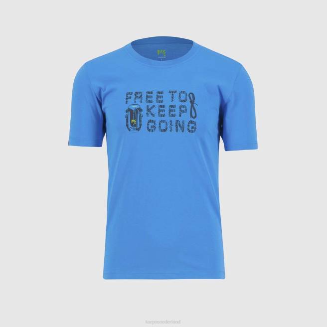 T-shirt| Karpos Heren krokus t-shirt diva blauw/middernacht HD6V407