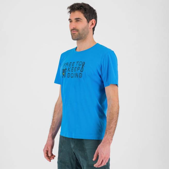 T-shirt| Karpos Heren krokus t-shirt diva blauw/middernacht HD6V407
