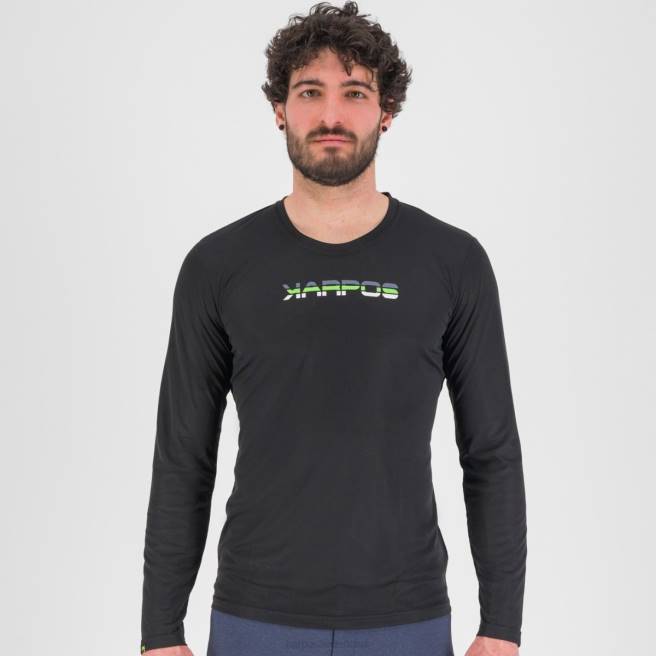 T-shirt| Karpos Heren loma jersey ls zwart/jasmijngroen HD6V384