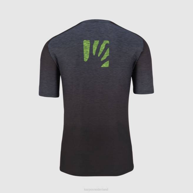 T-shirt| Karpos Heren prato piazza-trui zwart/ombre blauw/jasmijngroen HD6V355