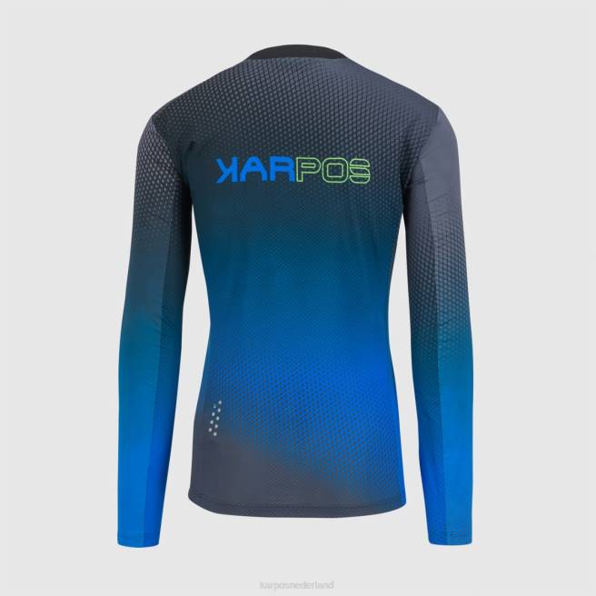 T-shirt| Karpos Heren val di dentro jersey ls zwart/indigo b./fluo groen HD6V322