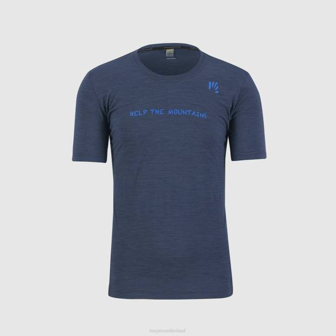 T-shirt| Karpos Heren vanoi merino t-shirt middernacht/divablauw HD6V331