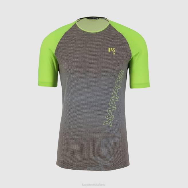 T-shirt| Karpos Heren verplaatste evo-trui zwart/jasmijngroen HD6V338