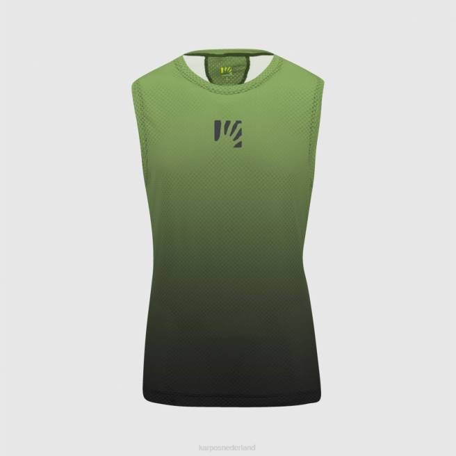 T-shirt| Karpos Heren verve mesh mouwloos zwart/jasmijngroen HD6V386