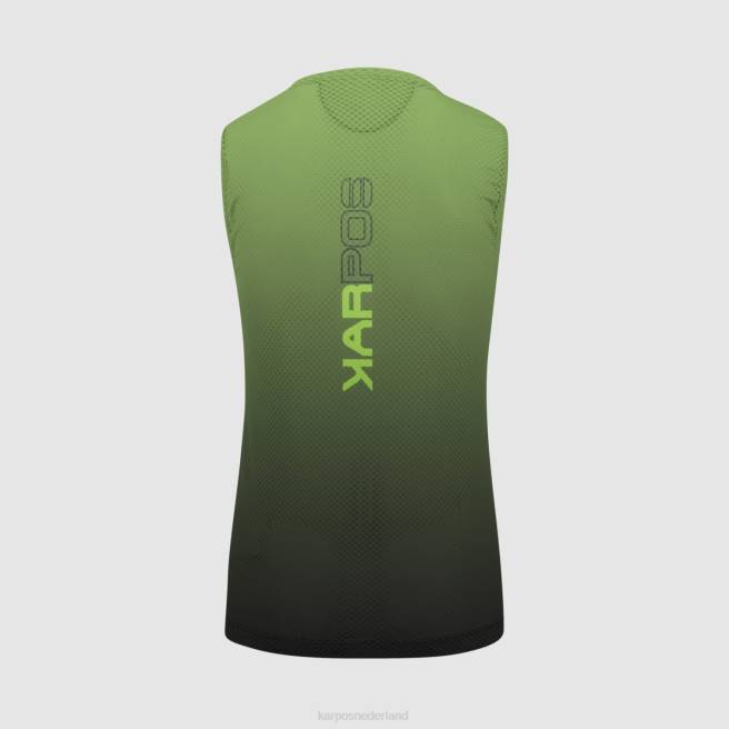 T-shirt| Karpos Heren verve mesh mouwloos zwart/jasmijngroen HD6V386