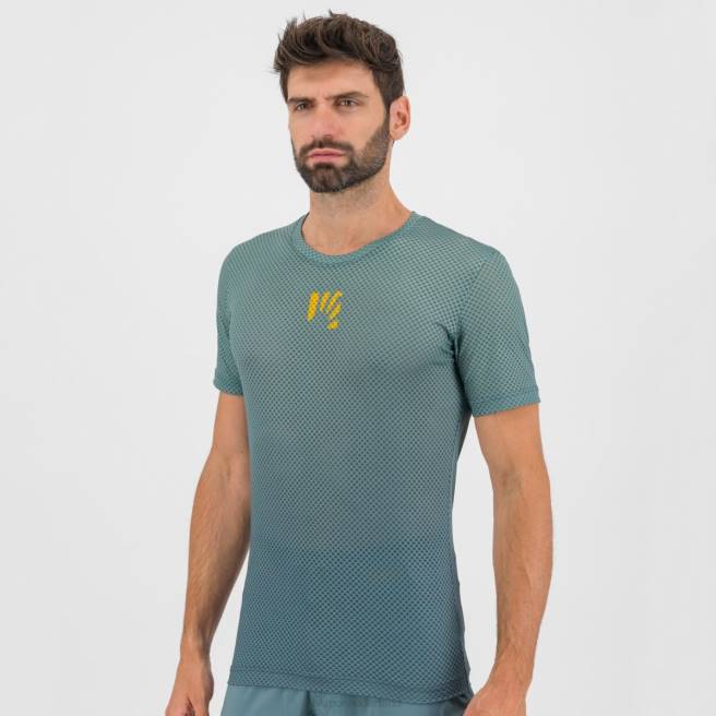 T-shirt| Karpos Heren verve mesh t-shirt donkere leisteen/noord-Atlantische Oceaan HD6V378