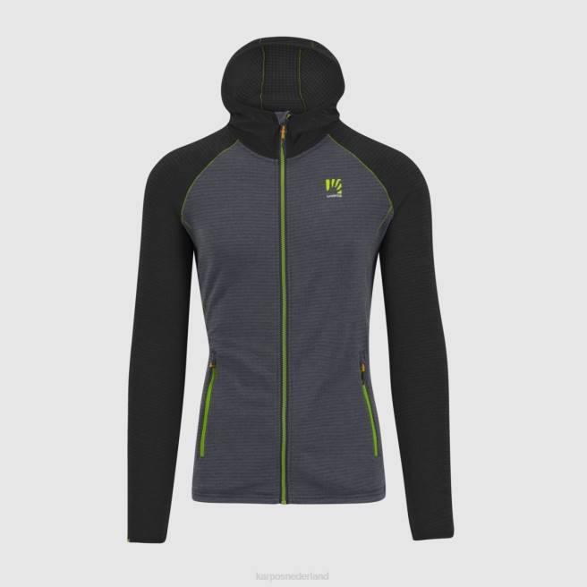 vlies| Karpos Heren Ambrizzola hoodie met volledige ritssluiting ombreblauw/zwart HD6V228
