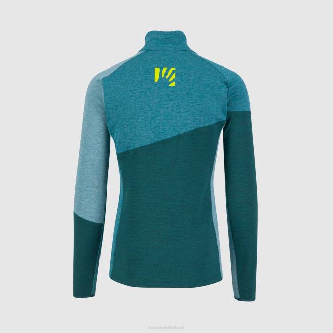vlies| Karpos Heren Federa fleece met halve rits bos/balsem/noord-Atlantische Oceaan HD6V263
