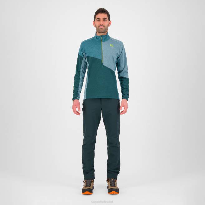 vlies| Karpos Heren Federa fleece met halve rits bos/balsem/noord-Atlantische Oceaan HD6V263