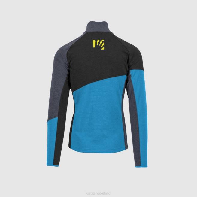 vlies| Karpos Heren Federa fleece met volledige ritssluiting blauw juweel/zwart/oostindische inkt HD6V239